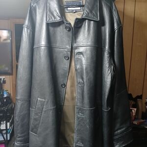 Jos. A. Bank Navy Label with Black Leather Trim